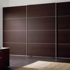 Шкаф-купе Трио встроенный коричневый