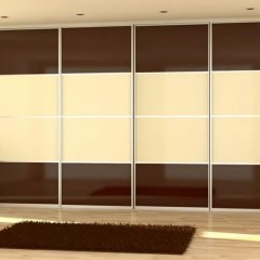 Шкаф-купе Киор четырех-дверный коричневый