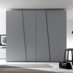 Шкаф-купе серого цвета Карлос