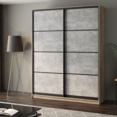 Шкаф-купе серого цвета Беппе