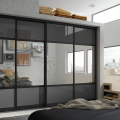 Шкаф-купе серого цвета Уиро