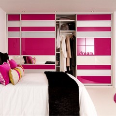 Шкаф-купе фуксия Алфео