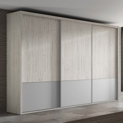 Шкаф-купе серого цвета Ливио