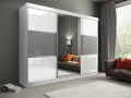 Шкаф-купе серого цвета Лино