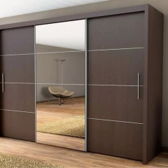 Шкаф-купе цвет шоколад Алонзо