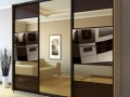 Шкаф-купе цвет шоколад Алмаз с фотопечатью