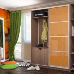 Шкаф-купе одно-дверный Леон оранжевый