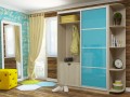 Шкаф-купе одно-дверный Леон голубой