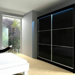 Шкаф-купе черного цвета Берти