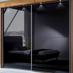 Шкаф-купе черного цвета Клив