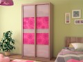 Шкаф-купе розового цвета Пьеро