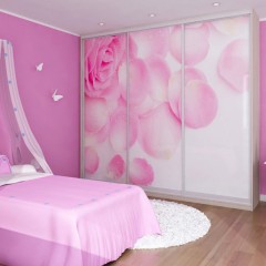 Шкаф-купе розового цвета Эдмондо