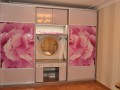 Шкаф-купе розового цвета Романо