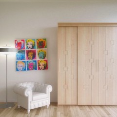 Шкаф-купе с фрезеровкой Адам