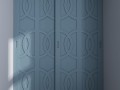 Шкаф-купе с фрезеровкой Тор голубого цвета