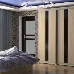 Шкаф-купе с вертикальными вставками Берто