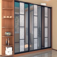 Шкаф-купе с вертикальными вставками Элис