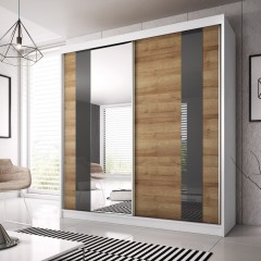Шкаф-купе с вертикальными вставками Леонардо