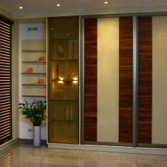 Шкаф-купе с вертикальными вставками Риналь