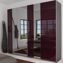 Шкаф-купе вишневого цвета Марти