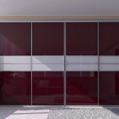 Шкаф-купе вишневого цвета Сэм
