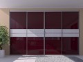 Шкаф-купе вишневого цвета Сэм
