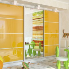 Шкаф-купе желтый Лето