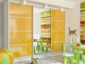 Шкаф-купе желтый Лето