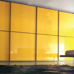 Шкаф-купе желтый Лайт