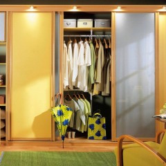 Шкаф-купе желтый Ретро