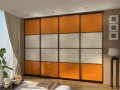 Шкаф-купе оранжевый Клаус встроенный