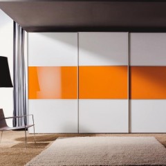 Шкаф-купе оранжевый Эстел