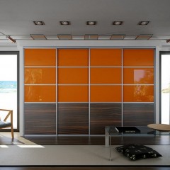 Шкаф-купе оранжевый Амадо