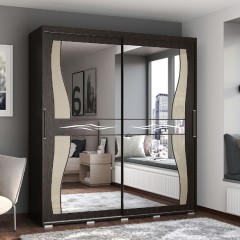 Шкаф-купе в цвете венге темное Илберт