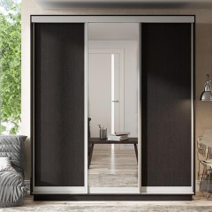 Шкаф-купе в цвете венге темное Коум