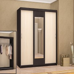 Шкаф-купе в цвете венге темное Бенезет