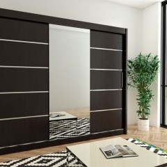 Шкаф-купе в цвете венге темное Венсан
