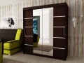 Шкаф-купе в цвете венге темное Леонс