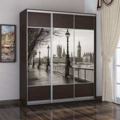 Шкаф-купе в цвете венге темное Гаскон