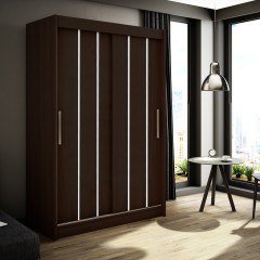 Шкаф-купе в цвете венге темное Ламмерт