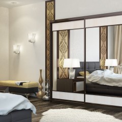 Шкаф-купе в цвете венге темное Вейлр