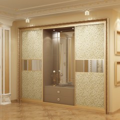 Шкаф-купе золотого цвета Габиель