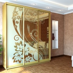 Шкаф-купе золотого цвета Морис