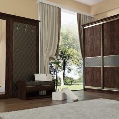 Шкаф-купе темный орех Килиан