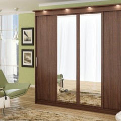 Шкаф-купе темный орех Леонс