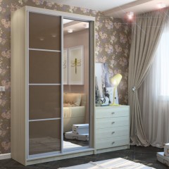 Шкаф-купе цвет кофе с молоком Роджер
