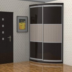 Шкаф-купе маленький Отес коричневый