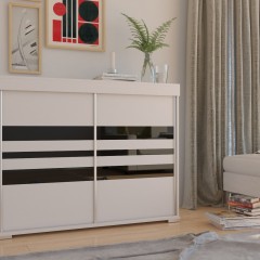 Шкаф-купе низкий Нур белый