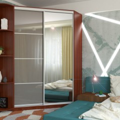 Шкаф-купе по индивидуальным размерам Коронат серый