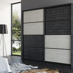 Шкаф-купе 2022 Вернер черный/белый